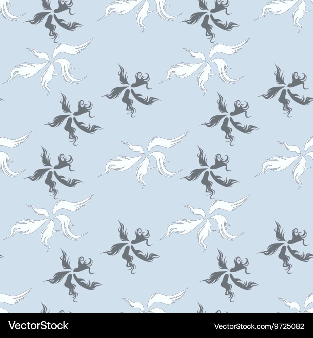 Seamless pattern with fuzzy feathers Vector Image
