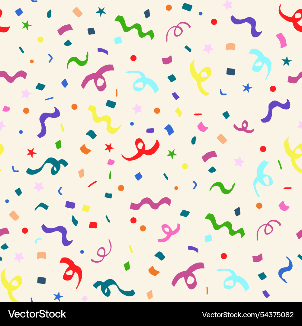 Seamless repeat pattern with colorful birthday Seamless repeat pattern with colorful birthday vector image