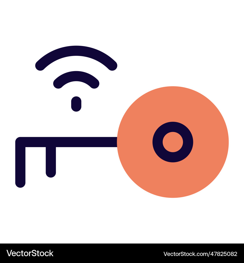 Smart key an electronic access and authorization vector image