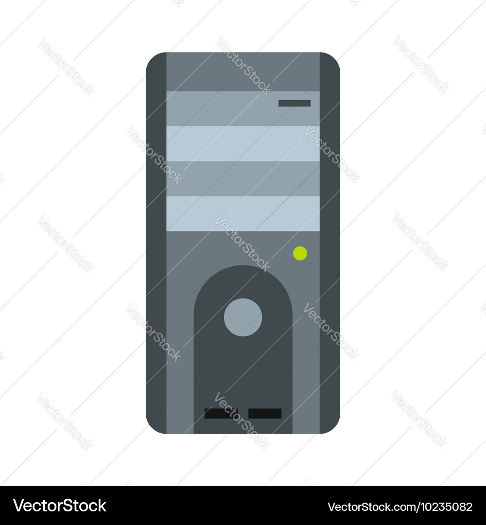 System unit of a computer icon flat style Vector Image