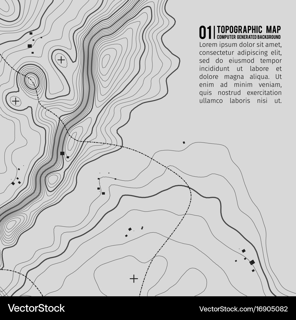 Topographic map background with space for copy vector image
