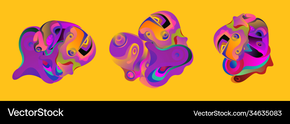 Abstract liquid shape fluid design isolated Abstract liquid shape fluid design isolated Vector Image