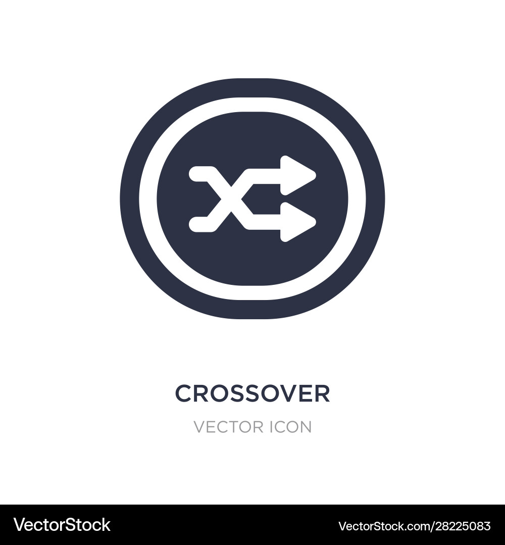 Crossover icon on white background simple element Vector Image