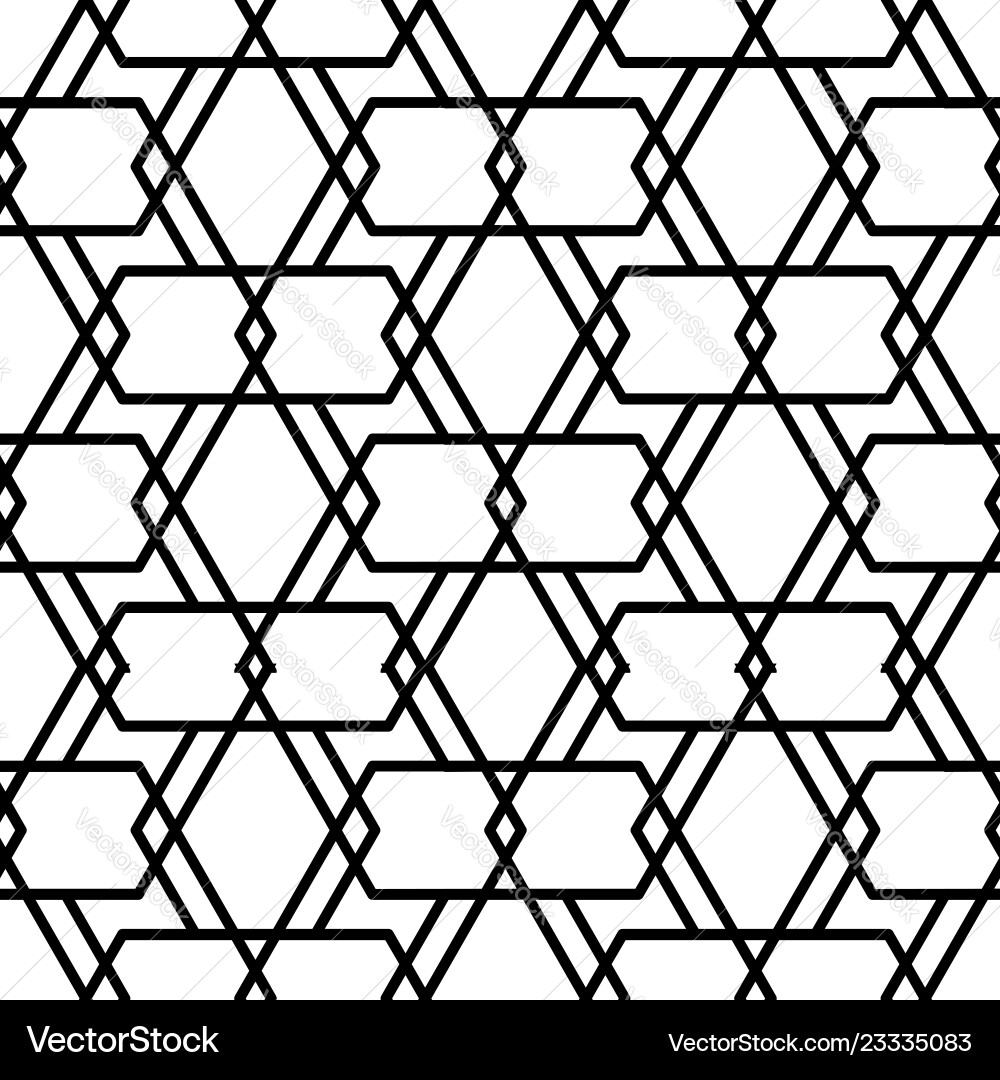 Geometric pattern in black and white style Vector Image