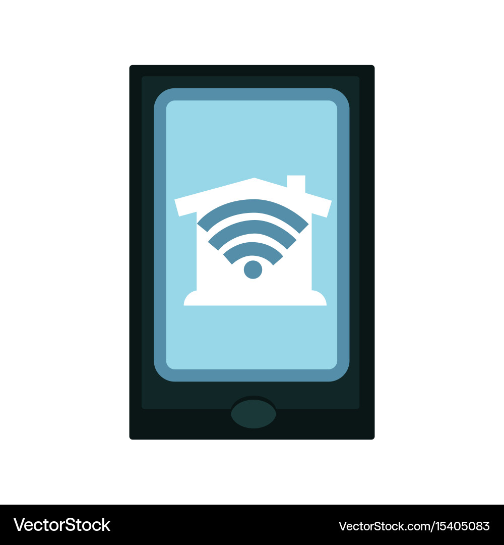Modern device connected to home net by wi-fi vector image