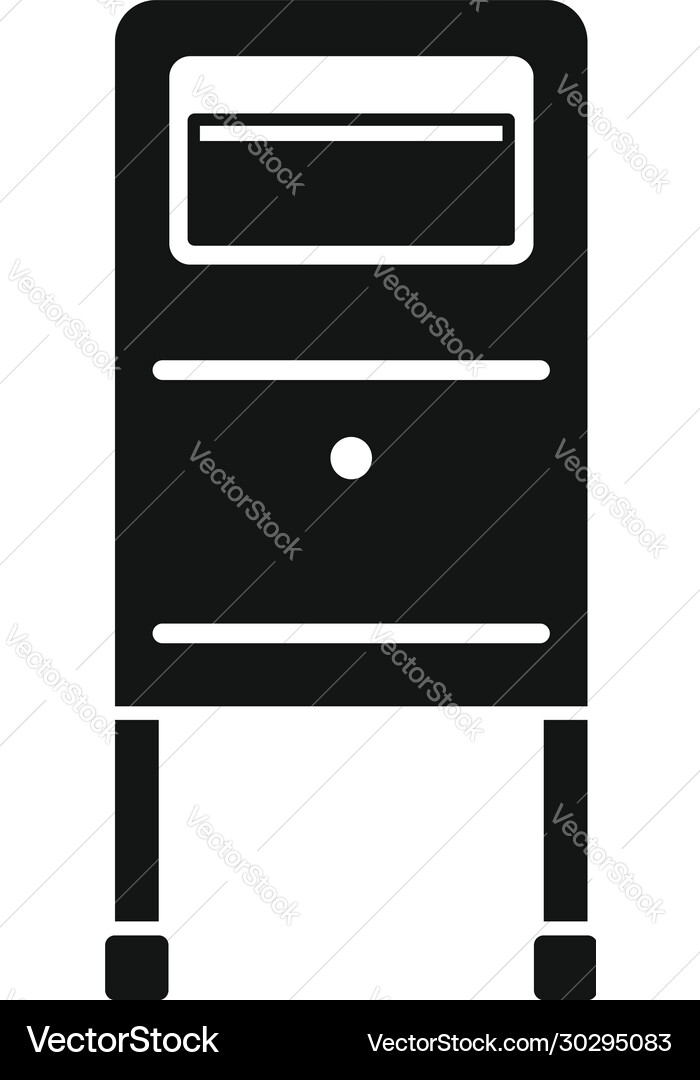 Postbox icon simple style vector image