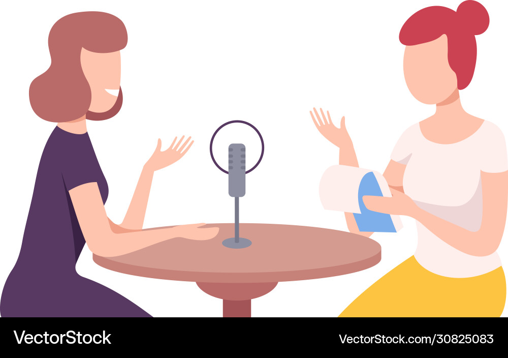 Radio Interview Session vector image