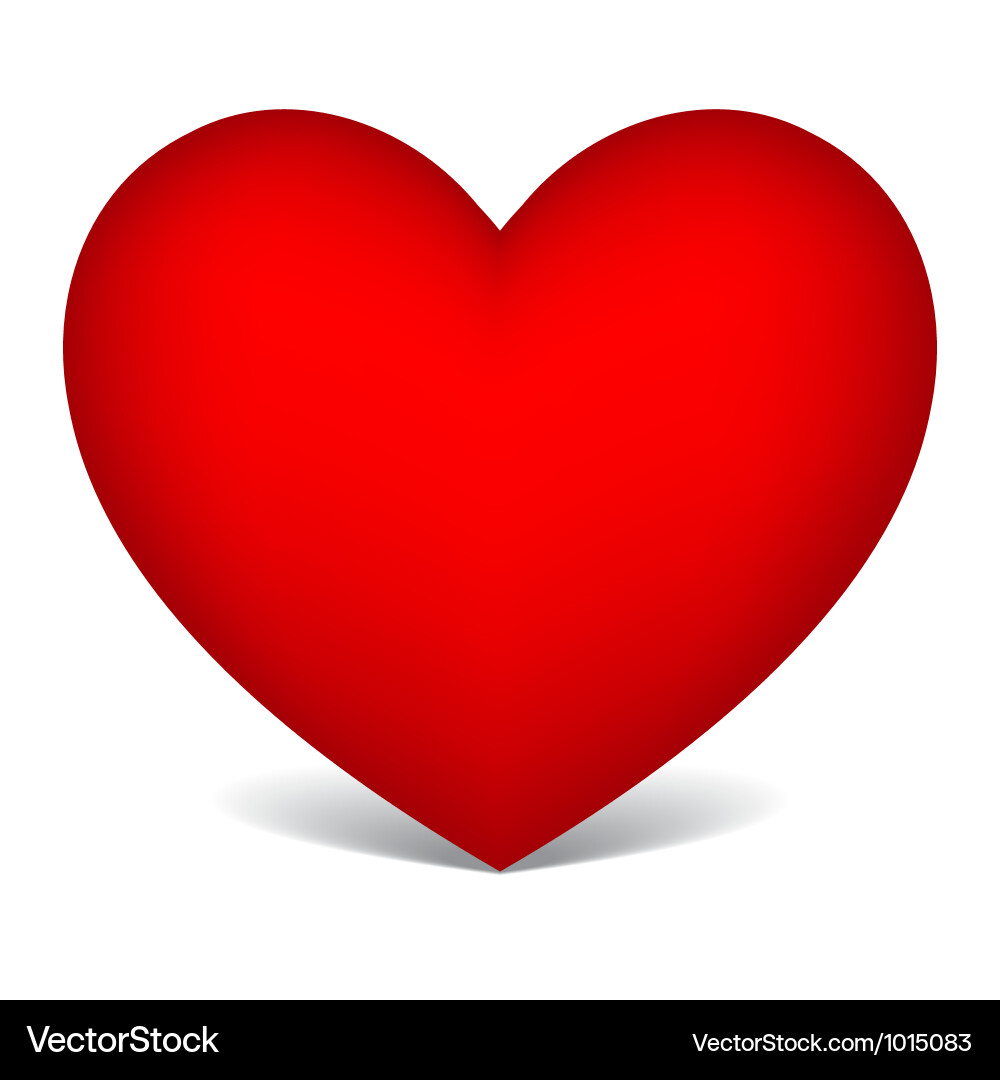Red heart Royalty Free Vector Image - VectorStock
