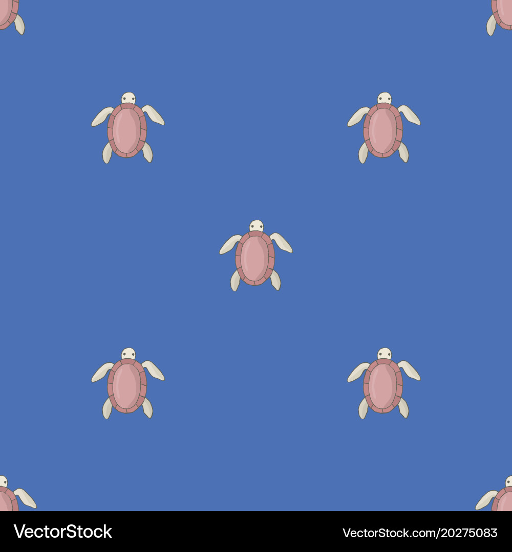 Seamless pattern turtle background Vector Image