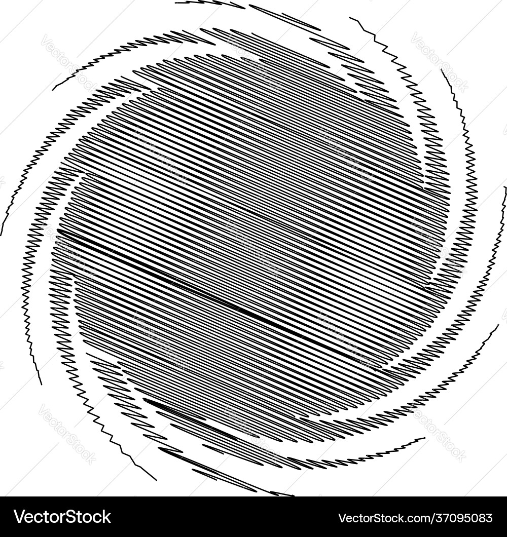 Spiral swirl twirl design element with sketchy Vector Image