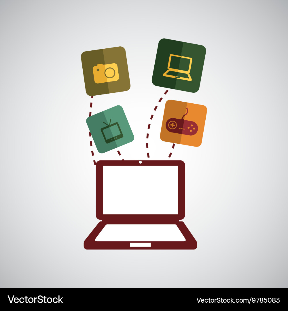 Technology app ecommerce Vector Image