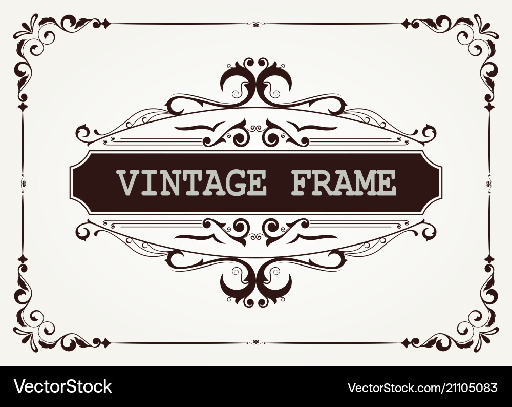 Vintage frame Royalty Free Vector Image - VectorStock
