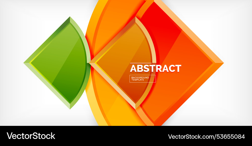 Abstract background - circles and round triangles Vector Image