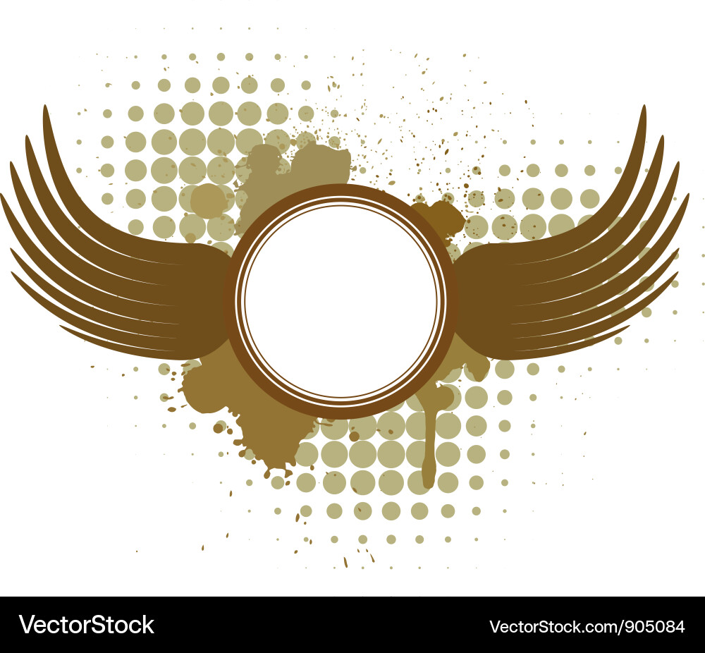 Abstract background with wings Vector Image