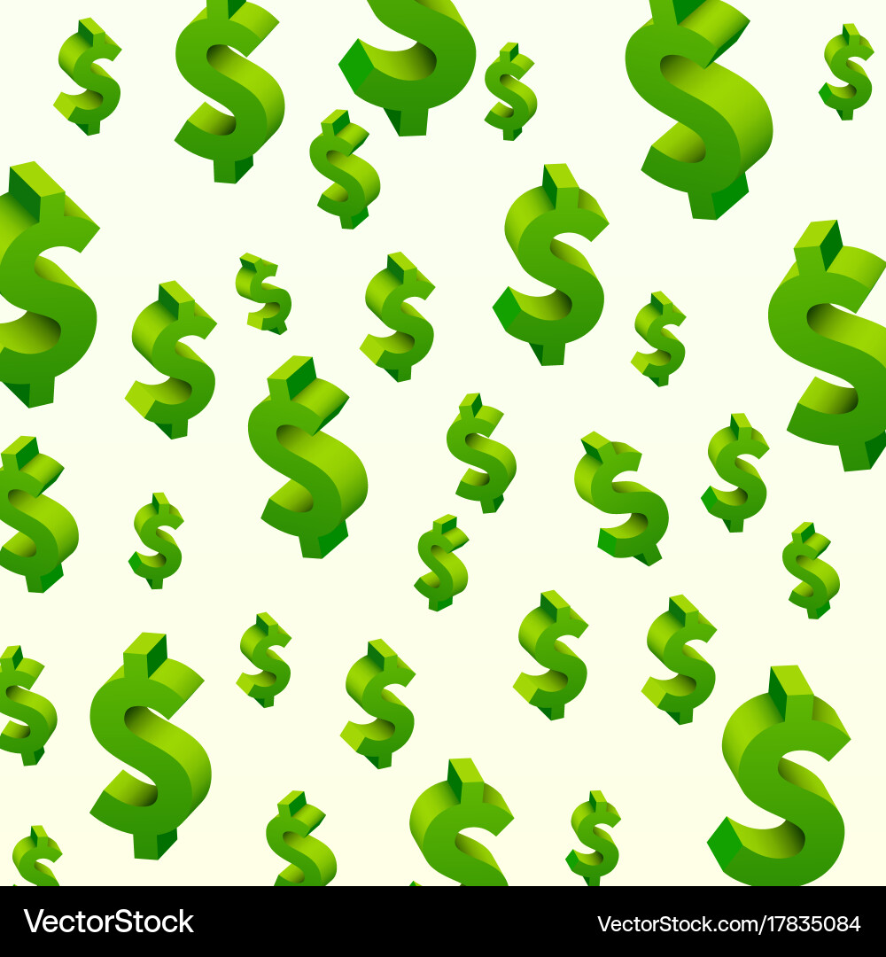 Dynamic Dollar Symbol Pattern Vector Image