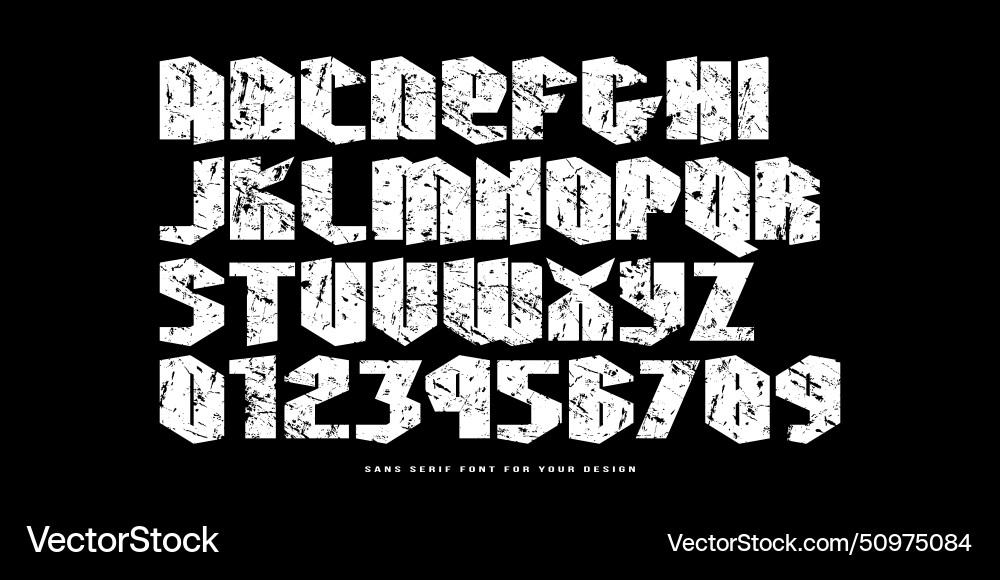 Geometrische sans serif Schriftart im futuristischen Stil Geometrische sans serif Schriftart im futuristischen Stil vektorbild