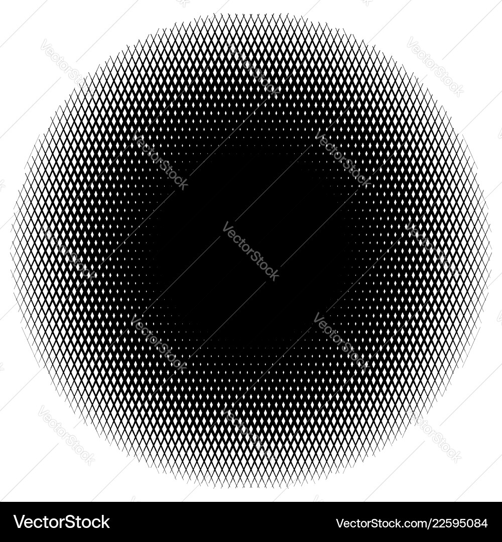 Halftone circle element of lines forming a grid Halftone circle element of lines forming a grid Vector Image