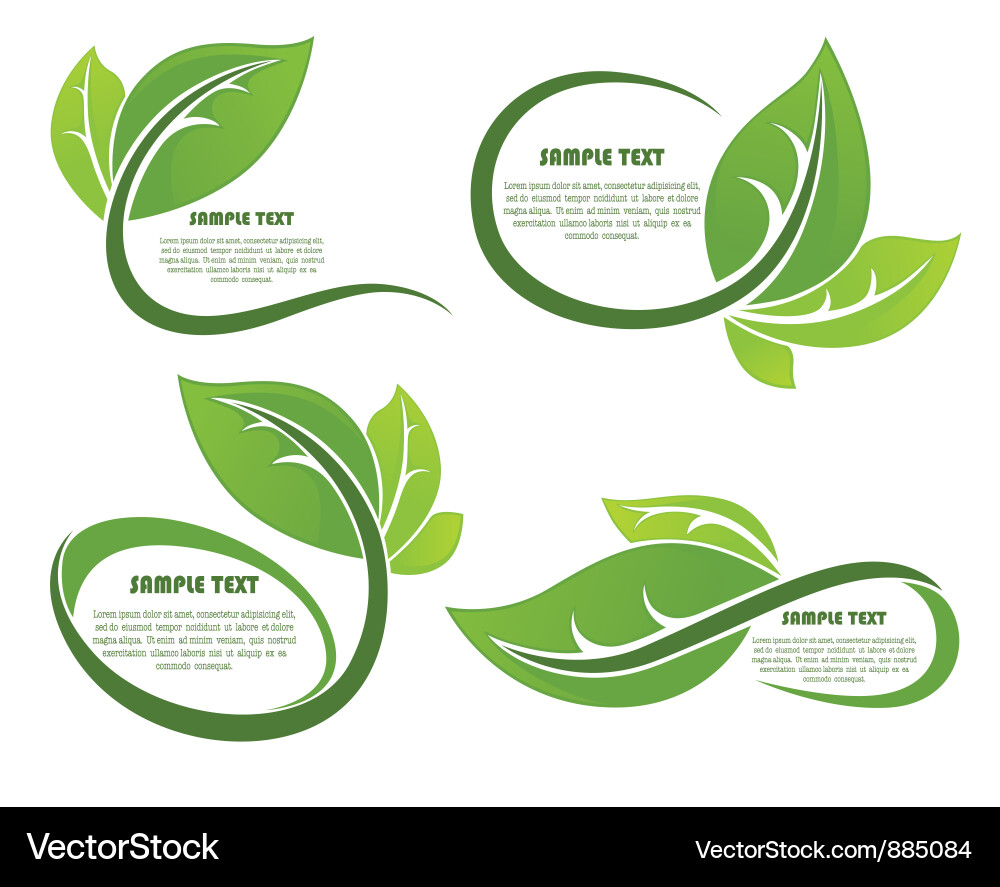 Leaf Frames Collection Vector Image