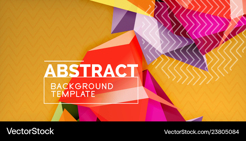 Low poly design 3d triangular shape background Vector Image