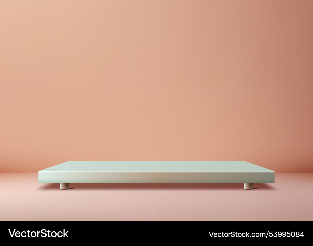 Minimalist 3d rectangular platform for product Minimalist 3d rectangular platform for product Vector Image