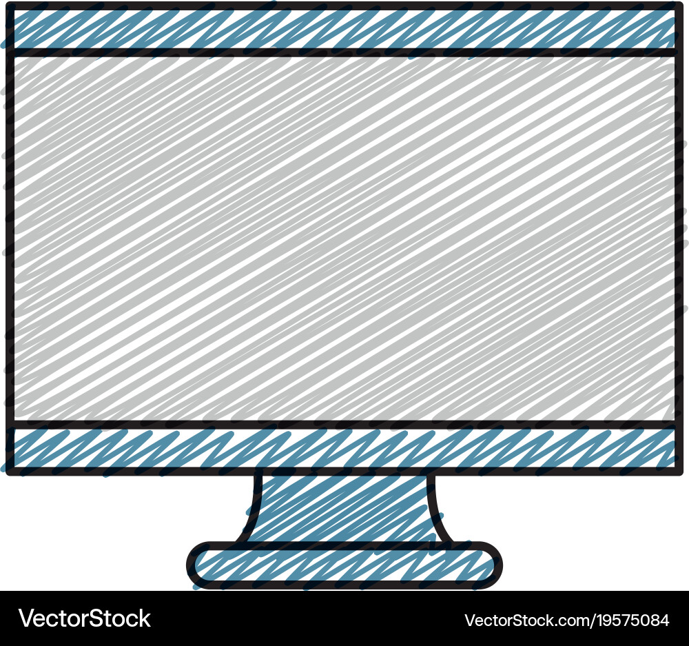 Monitor computer isolated icon Vector Image