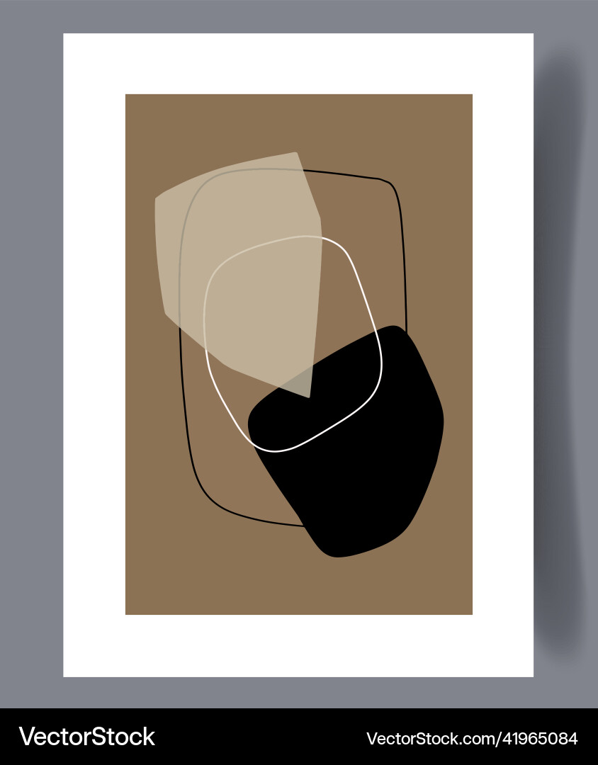 Scandinavian Abstract Print Set Vector Image
