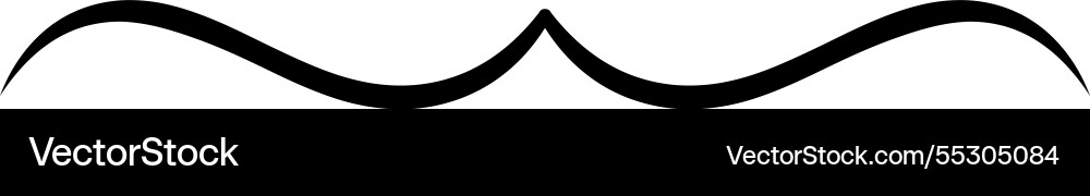 Two black curved lines intersect creating Two black curved lines intersect creating vector image