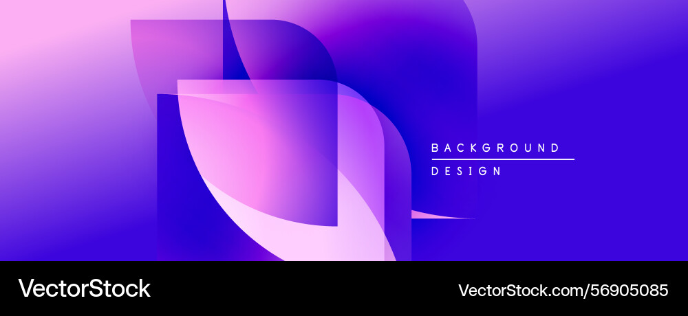 Abstract gradient background overlapping shapes Vector Image