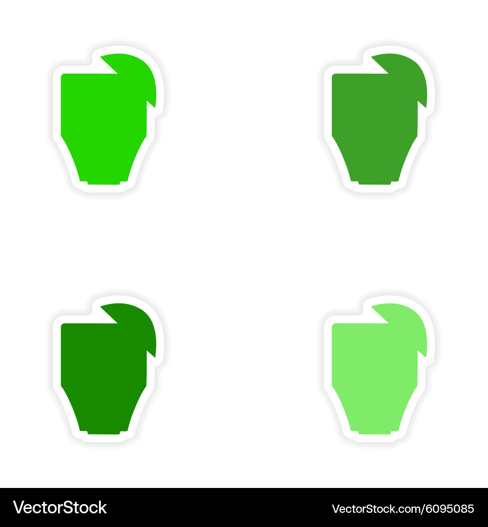 Assembly realistic sticker design on paper Vector Image