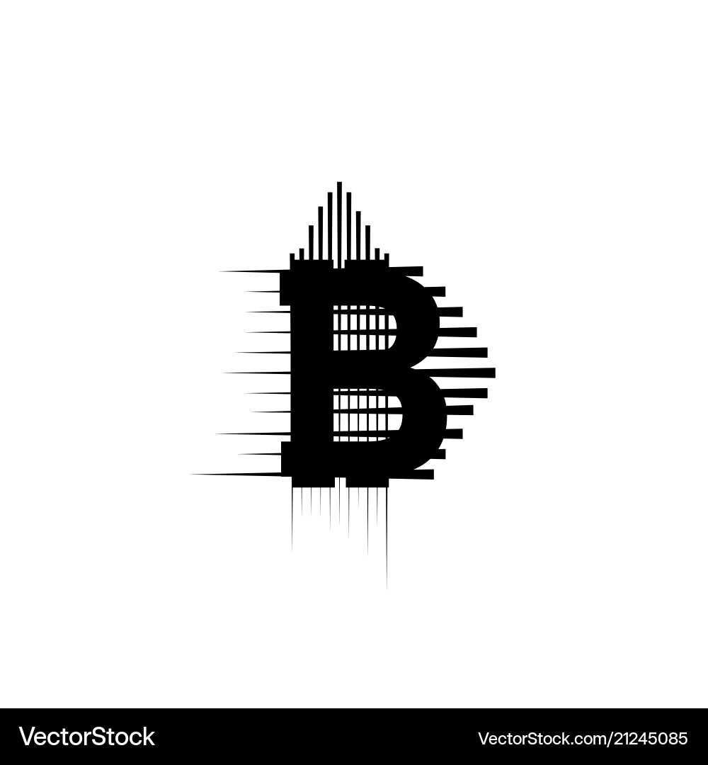 Bitcoin coin with fast speed motion lines Vector Image