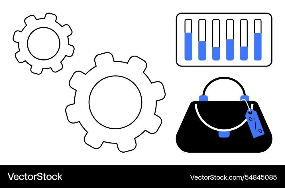 Business process optimization with cogs graph Vector Image