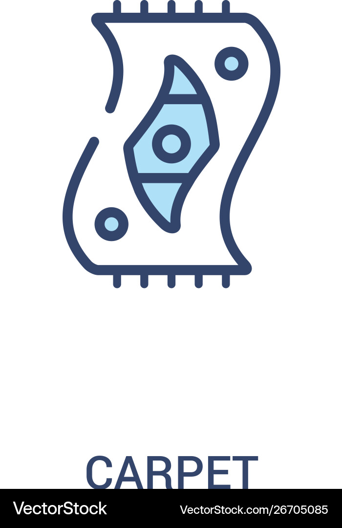 Carpet concept 2 colored icon simple line element Carpet concept 2 colored icon simple line element vector image
