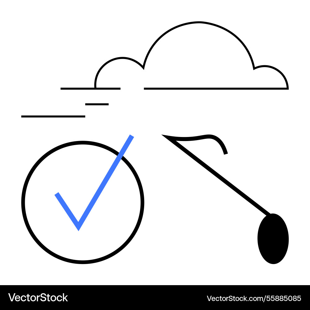 Cloud computing concept with checkmark Vector Image