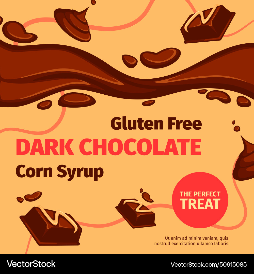 Dark Chocolate Gluten Free Corn Syrup Desserts Vector Image dark-chocolate-gluten-free-corn-syrup-desserts-vector-image