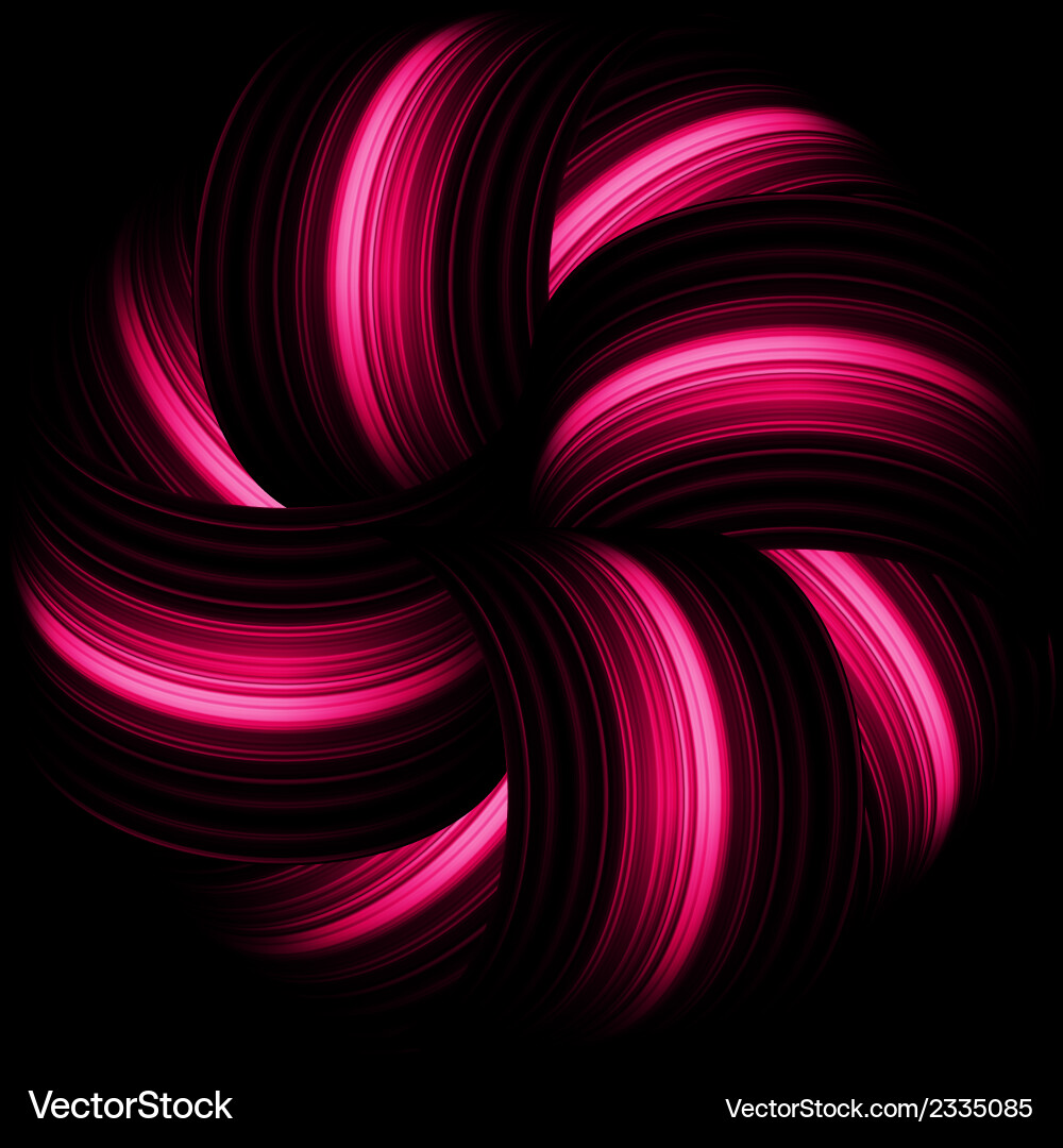 Dynamic Red Waves on Black Background vector image