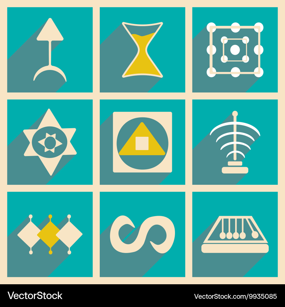 Flat with shadow concept and mobile application Vector Image
