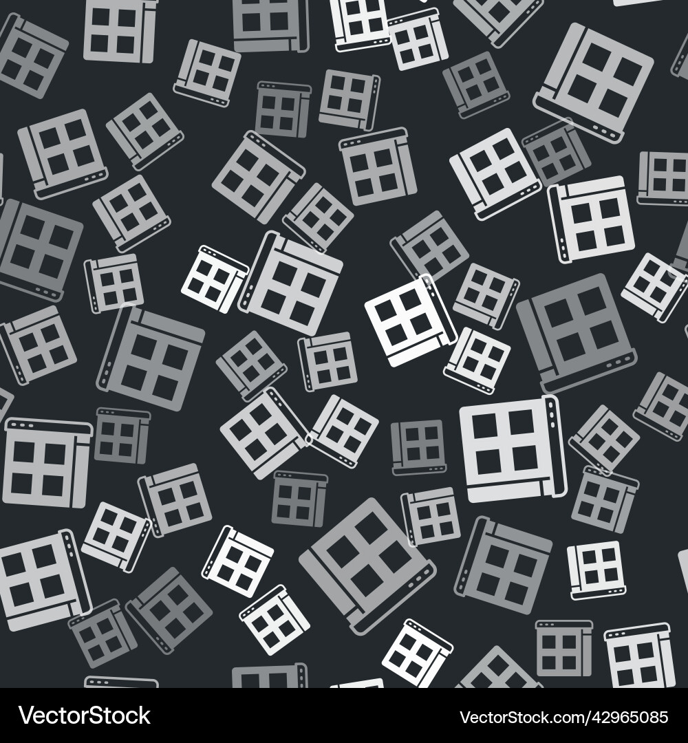 Grey browser files icon isolated seamless pattern Vector Image