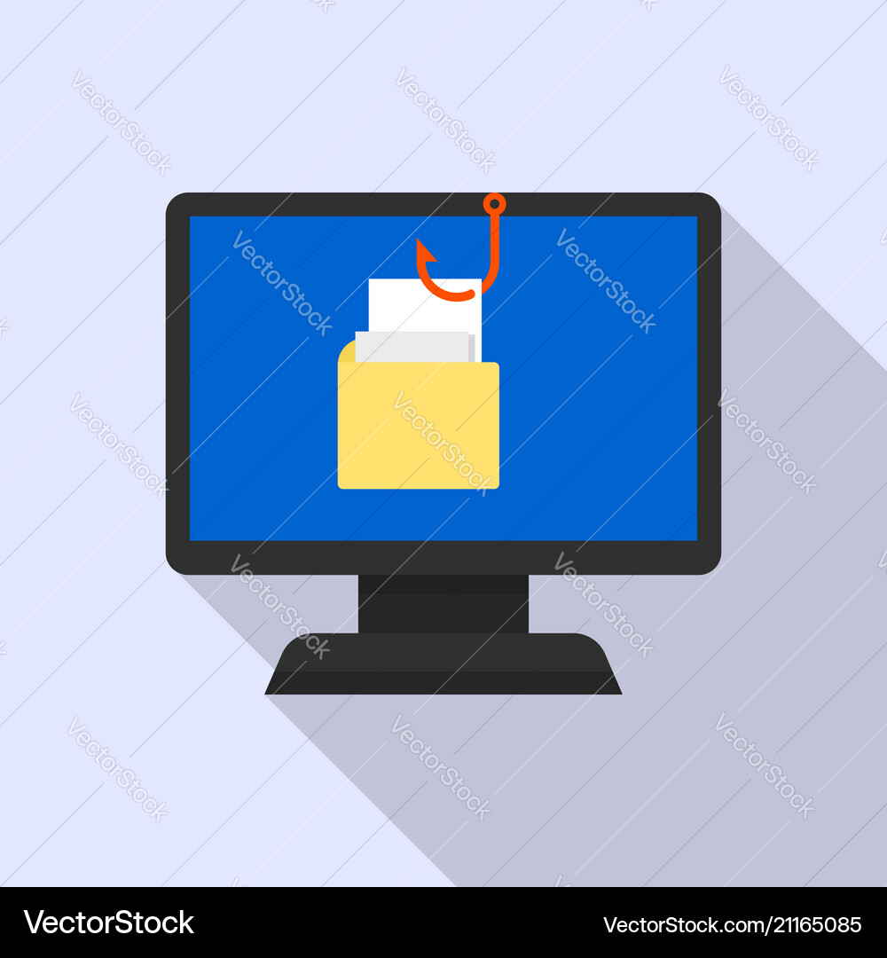 Hacked Email Icon - Security Threat Vektorbild
