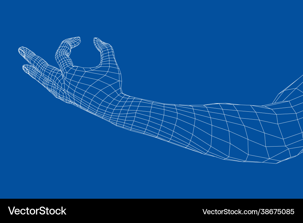 Hand hold some tiny or thin object Hand hold some tiny or thin object vector image