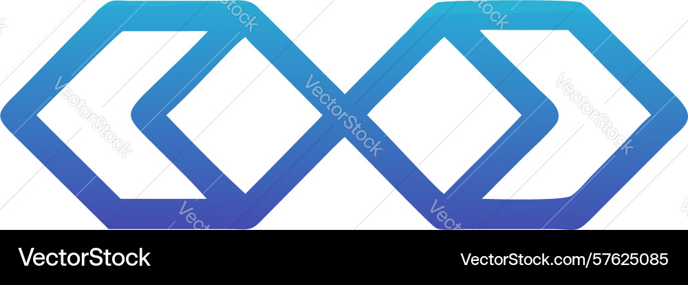 Infinite loop arrow icon for continuous flow vector image