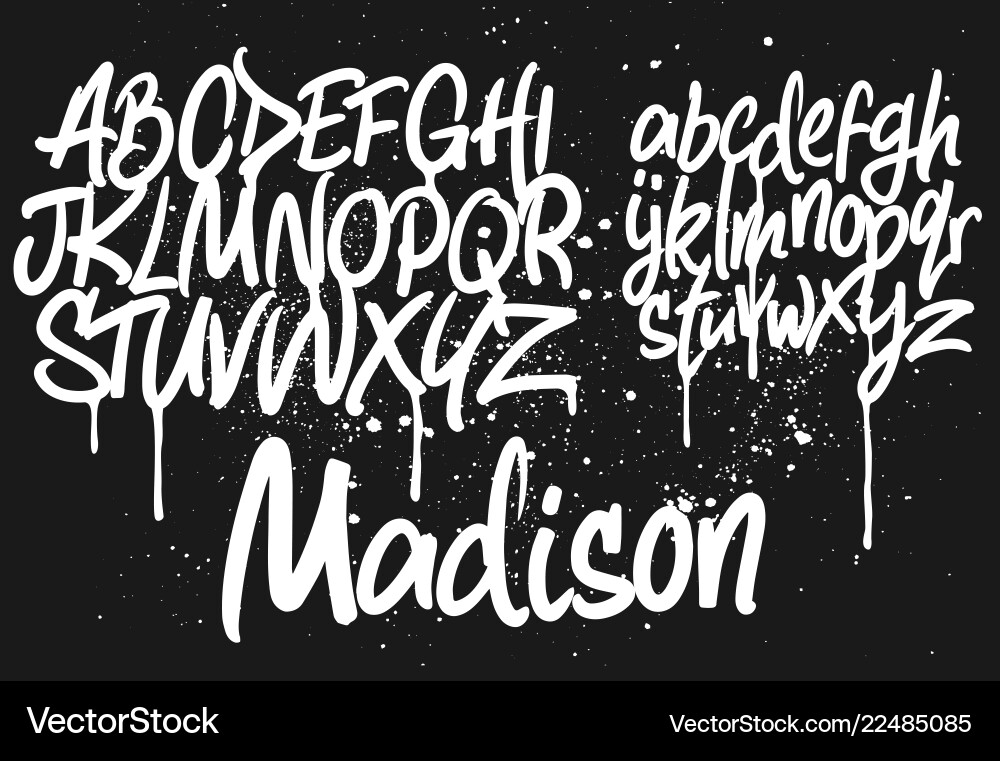 Marker Graffiti Font - Handwritten Style vector image