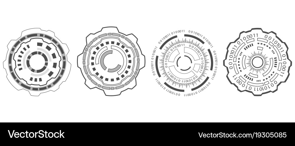 Set elements hud design for futuristic interface Vector Image