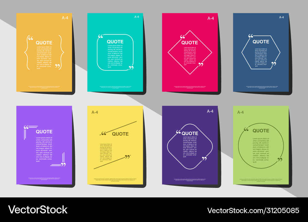 Set frames for quotes an empty template Set frames for quotes an empty template Vector Image