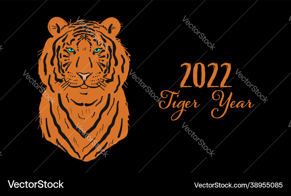 Tiger animal character symbol 2022 new year Tiger animal character symbol 2022 new year Vector Image