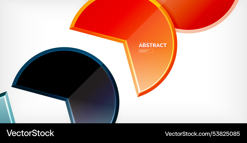 Trendy round shapes with triangular angle design Trendy round shapes with triangular angle design vector image