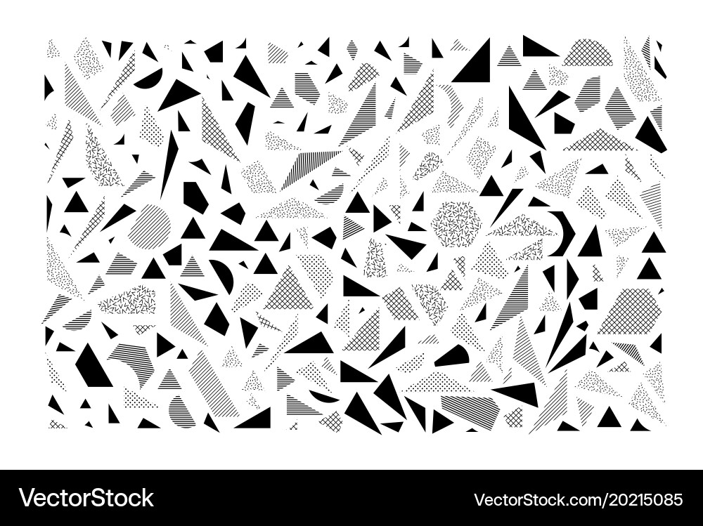 Triangle design elements set vector image