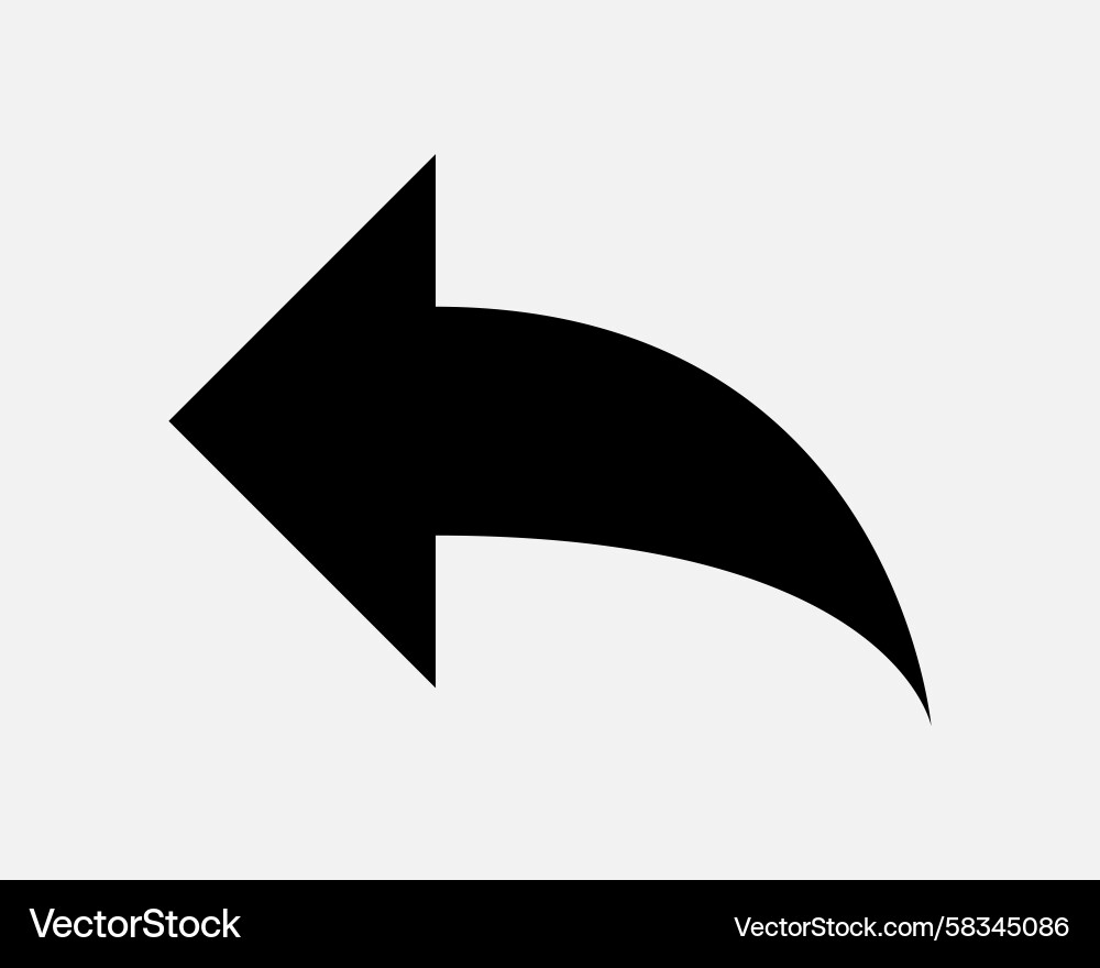Back Arrow Icon - Left Navigation Vector Image