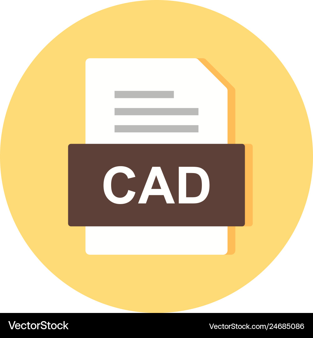 Cad file document icon Vector Image