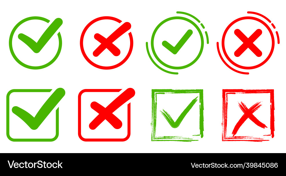 Checkmark icons set a collection of web button Checkmark icons set a collection of web button Vector Image