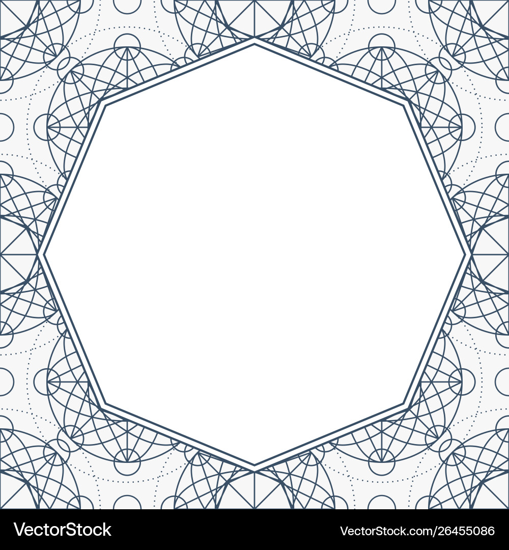 Geometric Octagonal Frame Background vector image